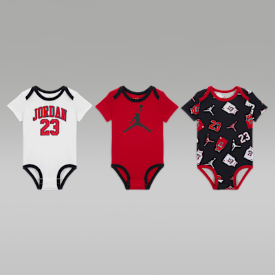 Jordan Baby (3-6M) 23 Jersey 3-Pack Bodysuits. Nike.com